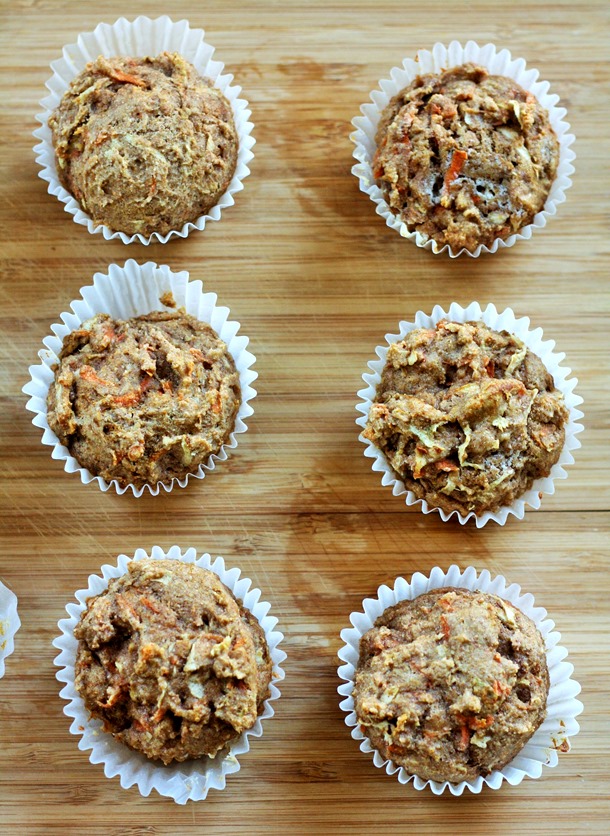 whole wheat carrot apple muffins // cait's plate