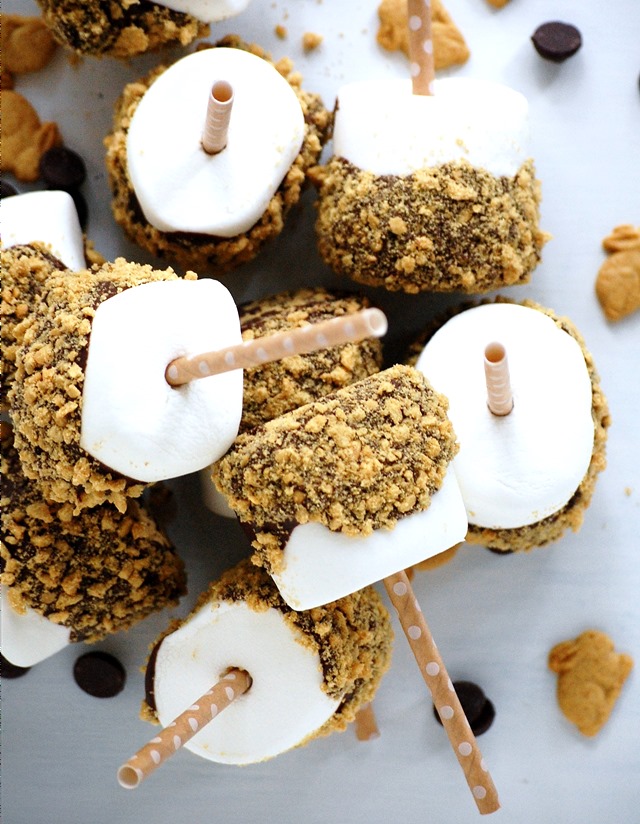 dark chocolate indoor s'mores - a fun and delicious end of summer treat! // cait's plate