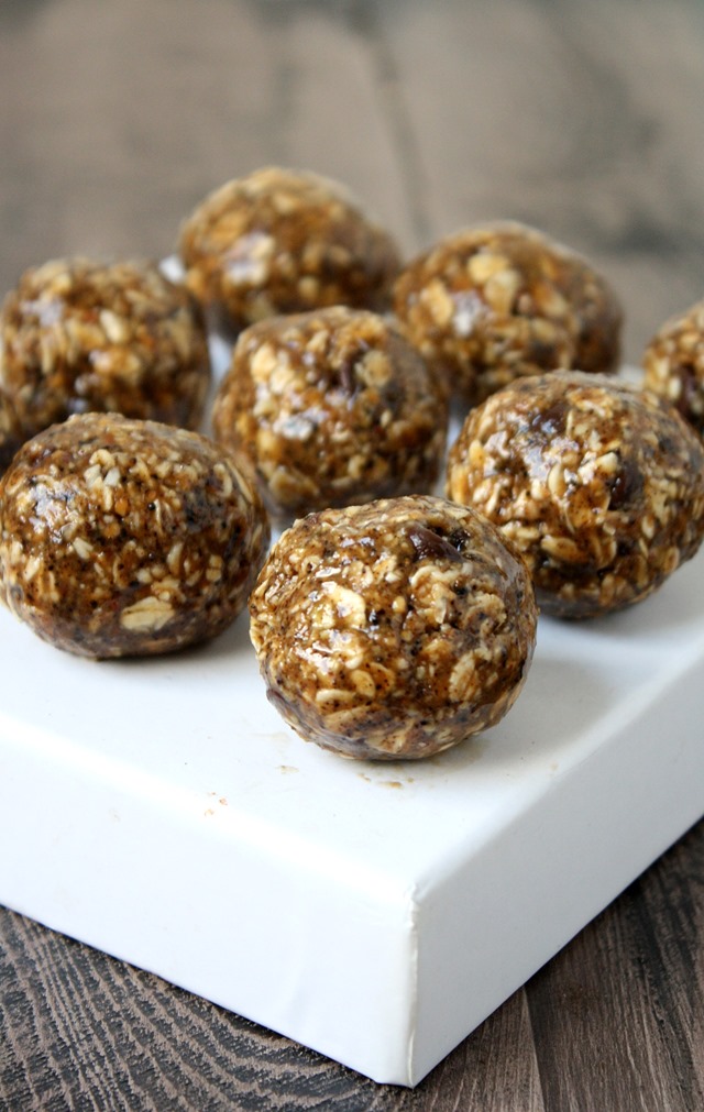 espresso chocolate chip energy bites - portable, popable and delicious! // cait's plate