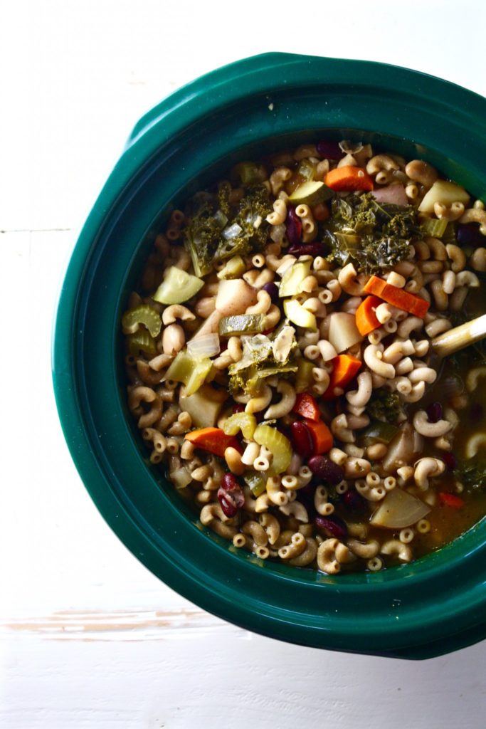 veggie packed two bean minestrone soup - the most comforting, filling meal for this colder weather! // cait's plate