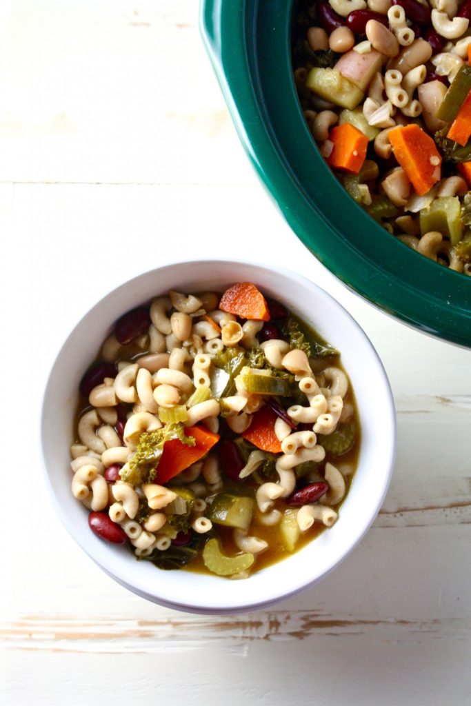  veggie packed two bean minestrone soup - the most comforting, filling meal for this colder weather! // cait's plate