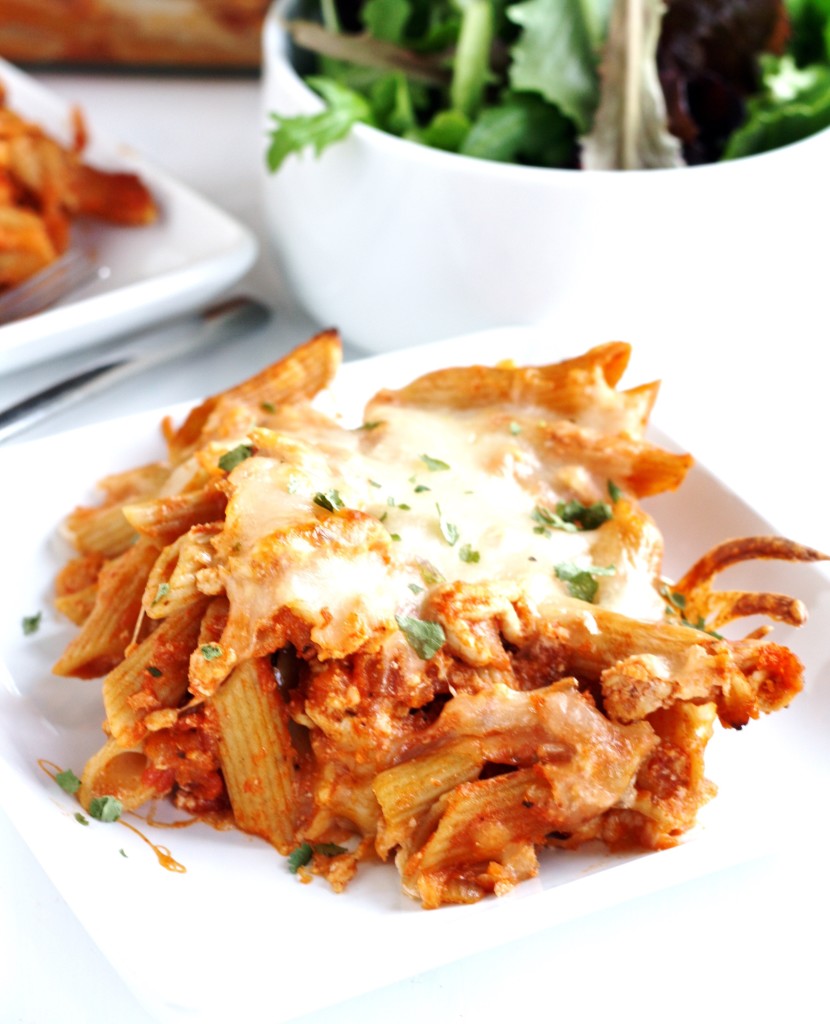 easy, healthier baked penne // cait's plate