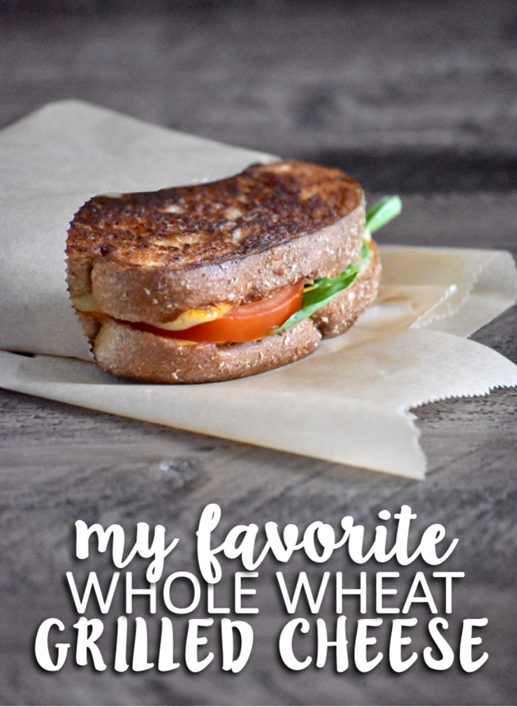 my favorite whole wheat grilled cheese  - packs a good 3 food groups into one sandwich! // cait's plate