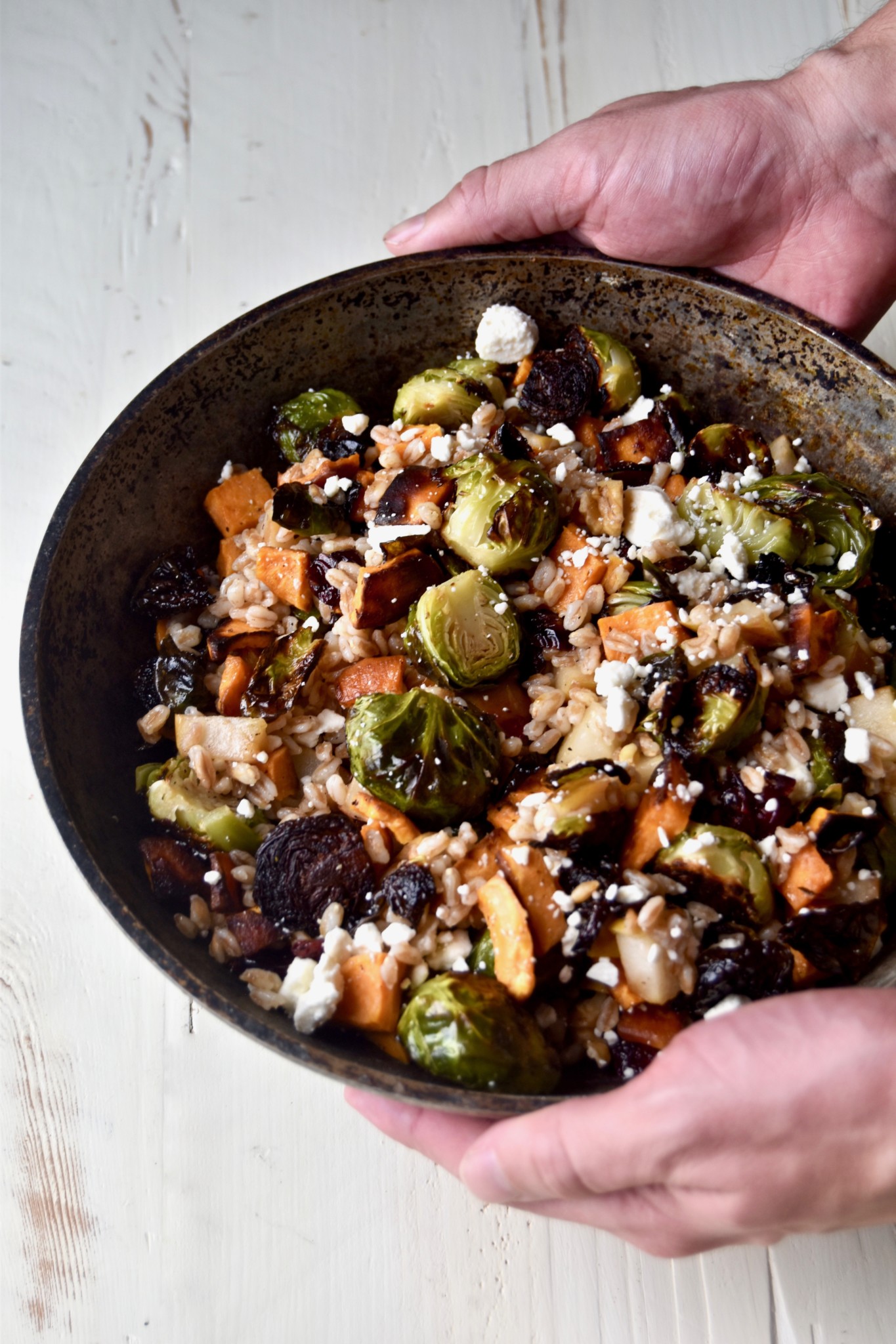 roasted harvest vegetable farro & feta bowl - a delicious autumn-inspired meal that comes together quickly and warms the soul // cait's plate