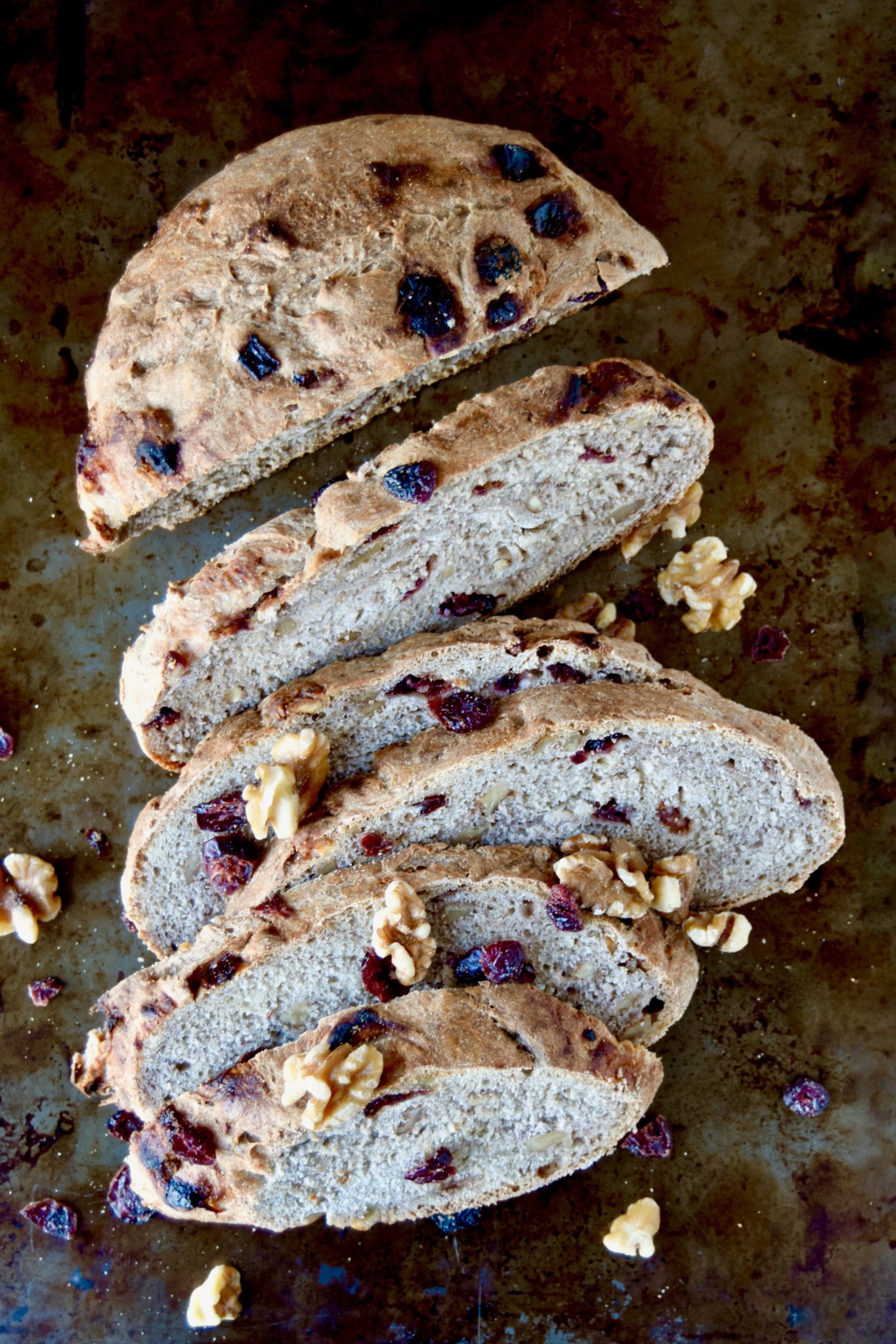 whole grain cranberry walnut bread - a perfect spin on ordinary whole grain bread this time of year // cait's plate