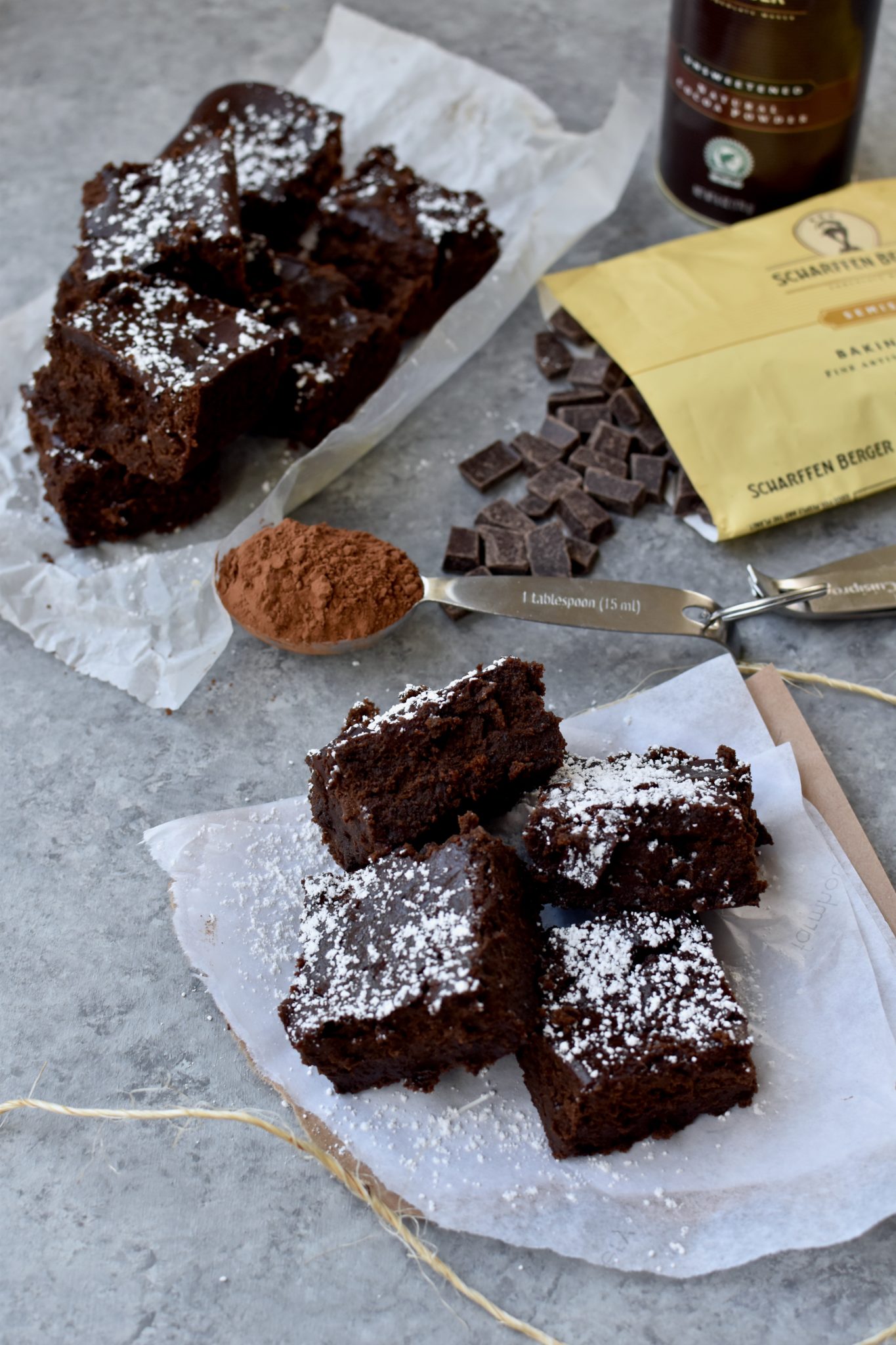 super fudgy gluten-free black bean brownies // cait's plate