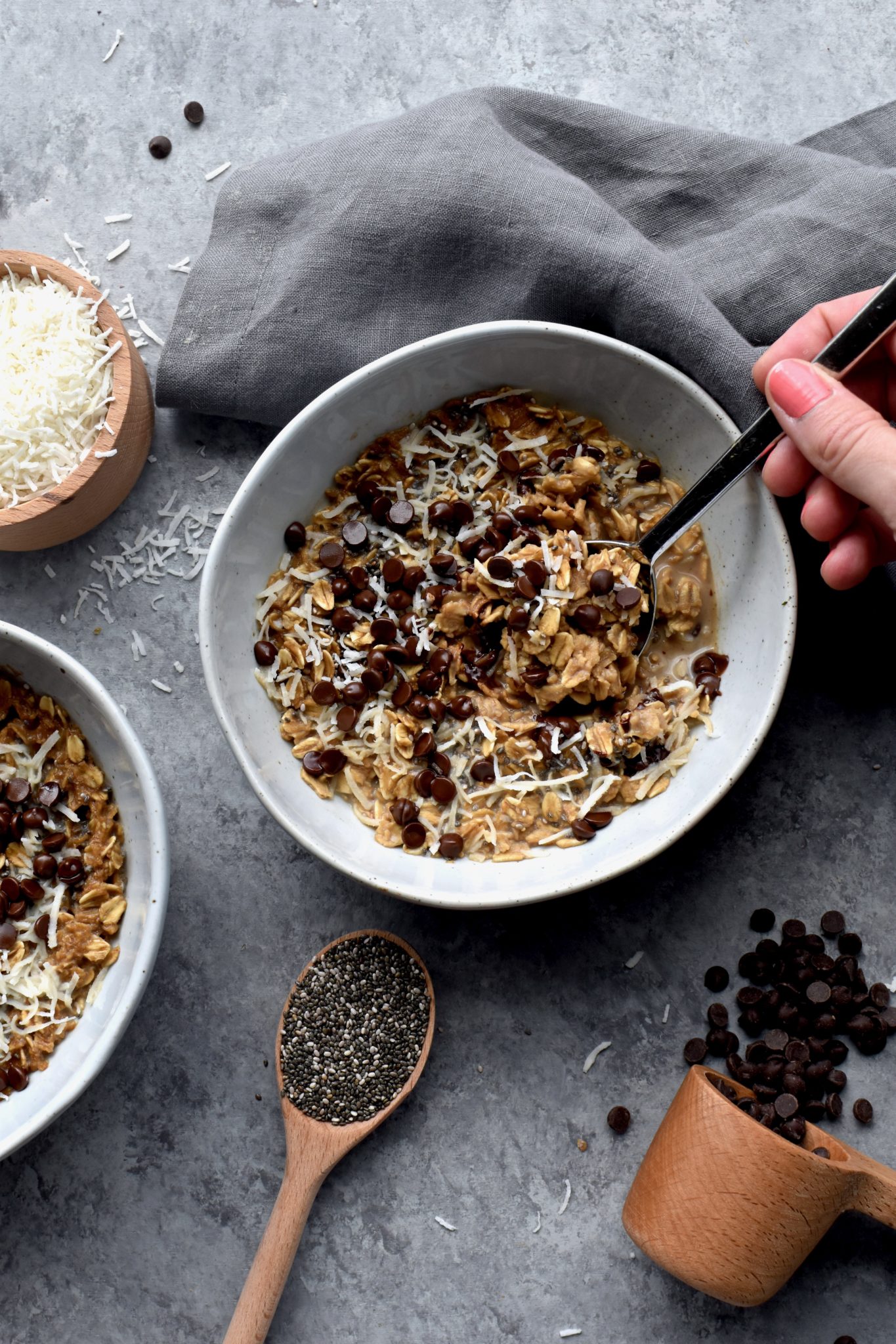midnight mocha oatmeal bowls - from nourishing superfood bowls // cait's plate