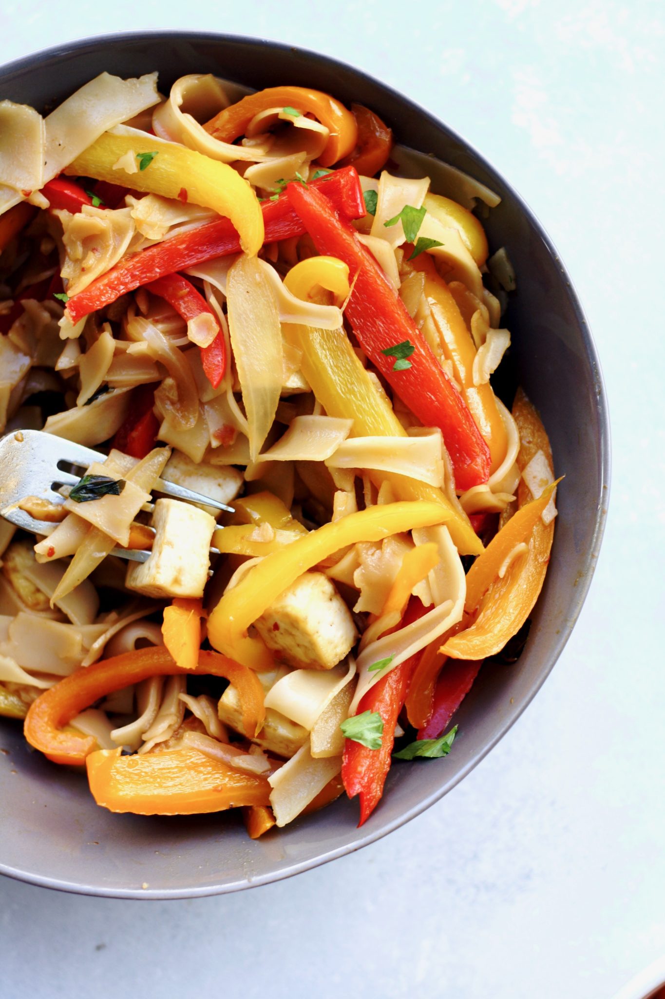 Spicy Thai Basil Noodles With Tofu Caits Plate