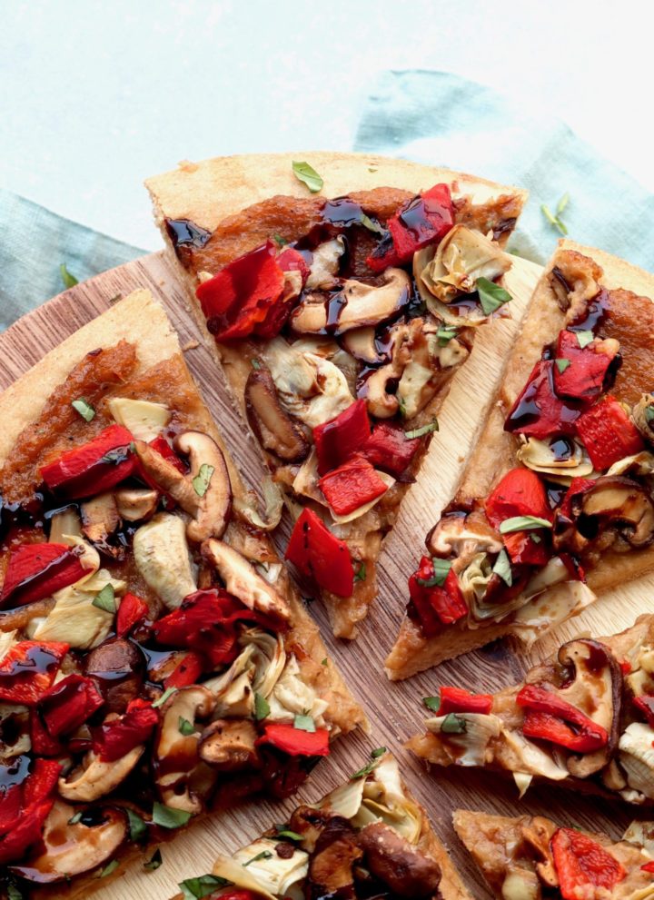 vegan roasted vegetable pizza (aka - my take on amy's) // cait's plate