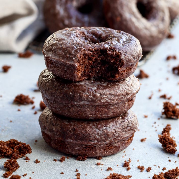 Baked Chocolate Glazed Doughnuts Cait S Plate