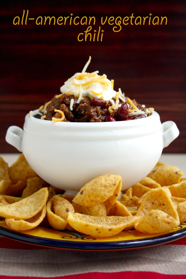 ALLAMERICAN VEGETARIAN CHILI cait's plate