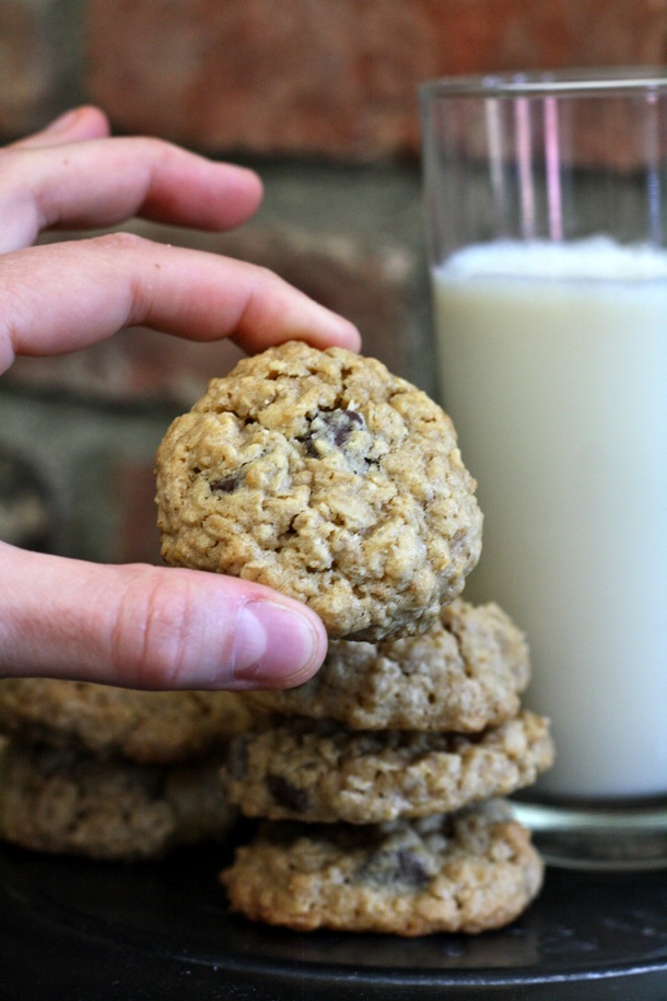 DARK CHOCOLATE CHIP OATMEAL COOKIES cait's plate