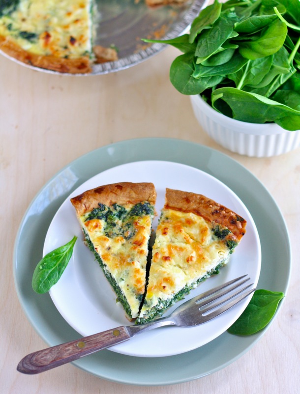 SPINACH AND FETA QUICHE cait's plate
