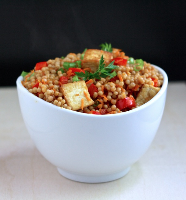 TOFU FRIED WHOLE WHEAT COUSCOUS cait's plate