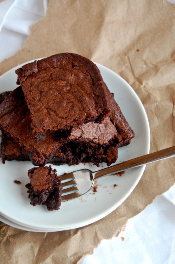 WHOLE GRAIN FUDGE COCOA BROWNIES cait's plate