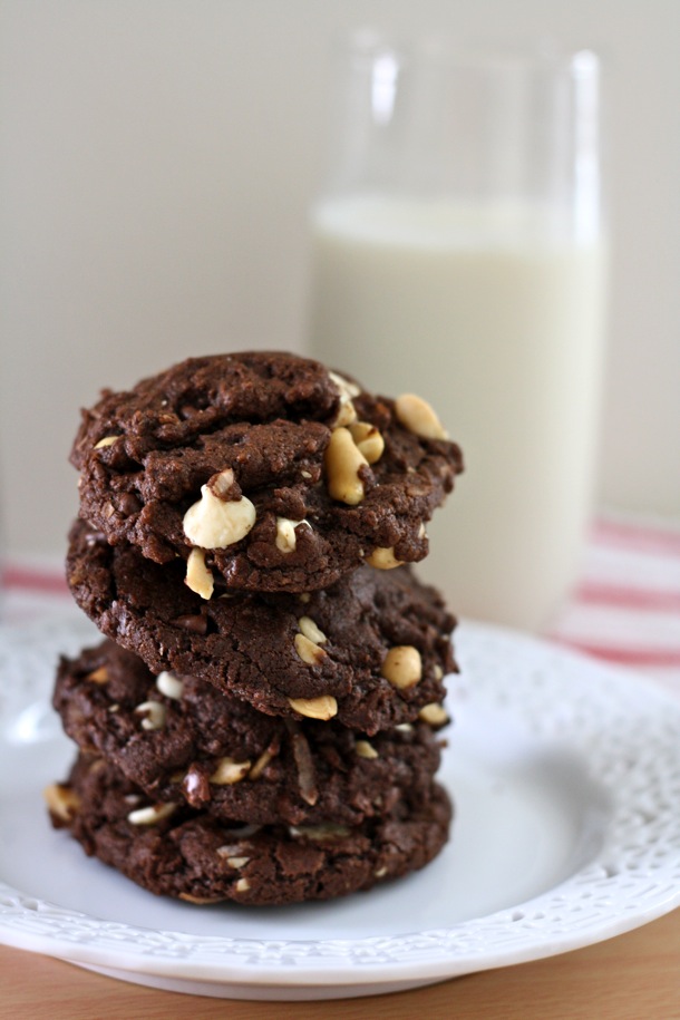 {triple chocolate (almost!) vegan everything cookies} // cait's plate