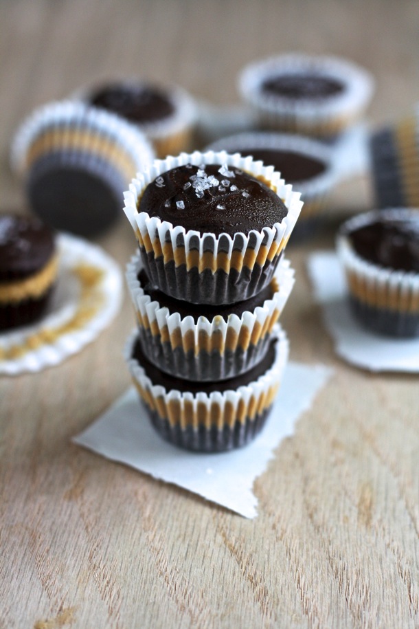 dark chocolate peanut butter cups with sea salt - a delicious indulgence! // cait's plate