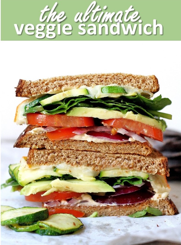 the ultimate veggie sandwich - loaded with fiber, vitamins, minerals and healthy fats, this sandwich is sure to please even the biggest meat eaters in your house! // cait's plate