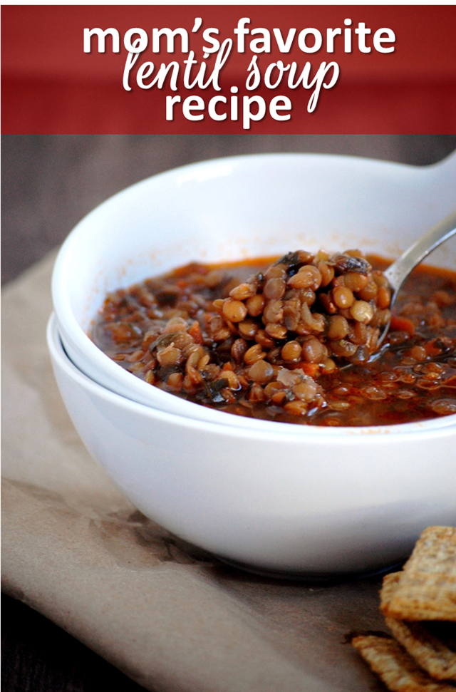 mom's favorite lentil soup recipe - a delicious, healthy staple to add to your week! // cait's plate