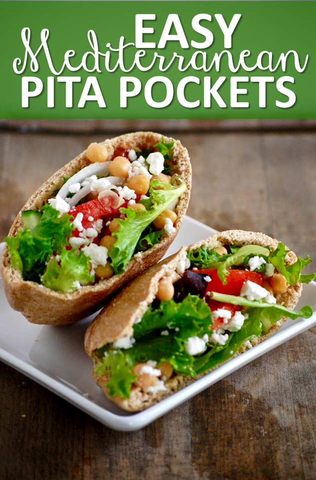 easy mediterranean pita pockets - easy, filling and delicious! // cait's plate
