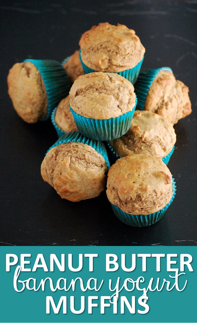 whole grain peanut butter banana yogurt muffins: the perfect grab-n-go breakfast! // cait's plate