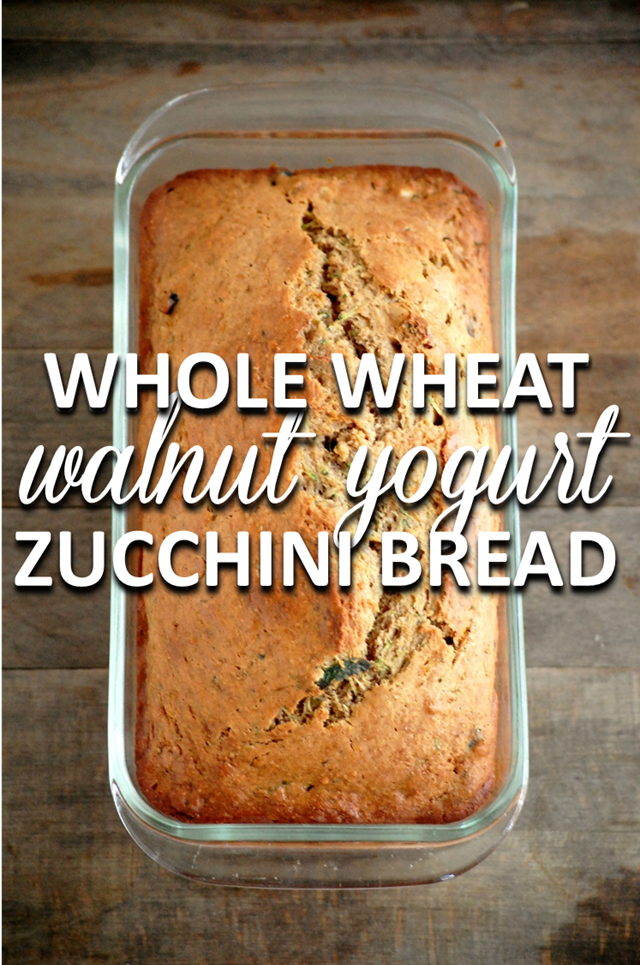 whole wheat walnut yogurt zucchini bread - a healthier twist on a delicious classic! // cait's plate