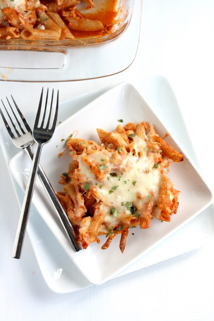 easy, healthier baked penne // cait's plate