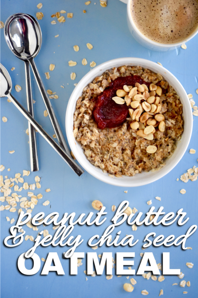 peanut butter and jelly chia seed oatmeal - a filling twist on a classic! // cait's plate