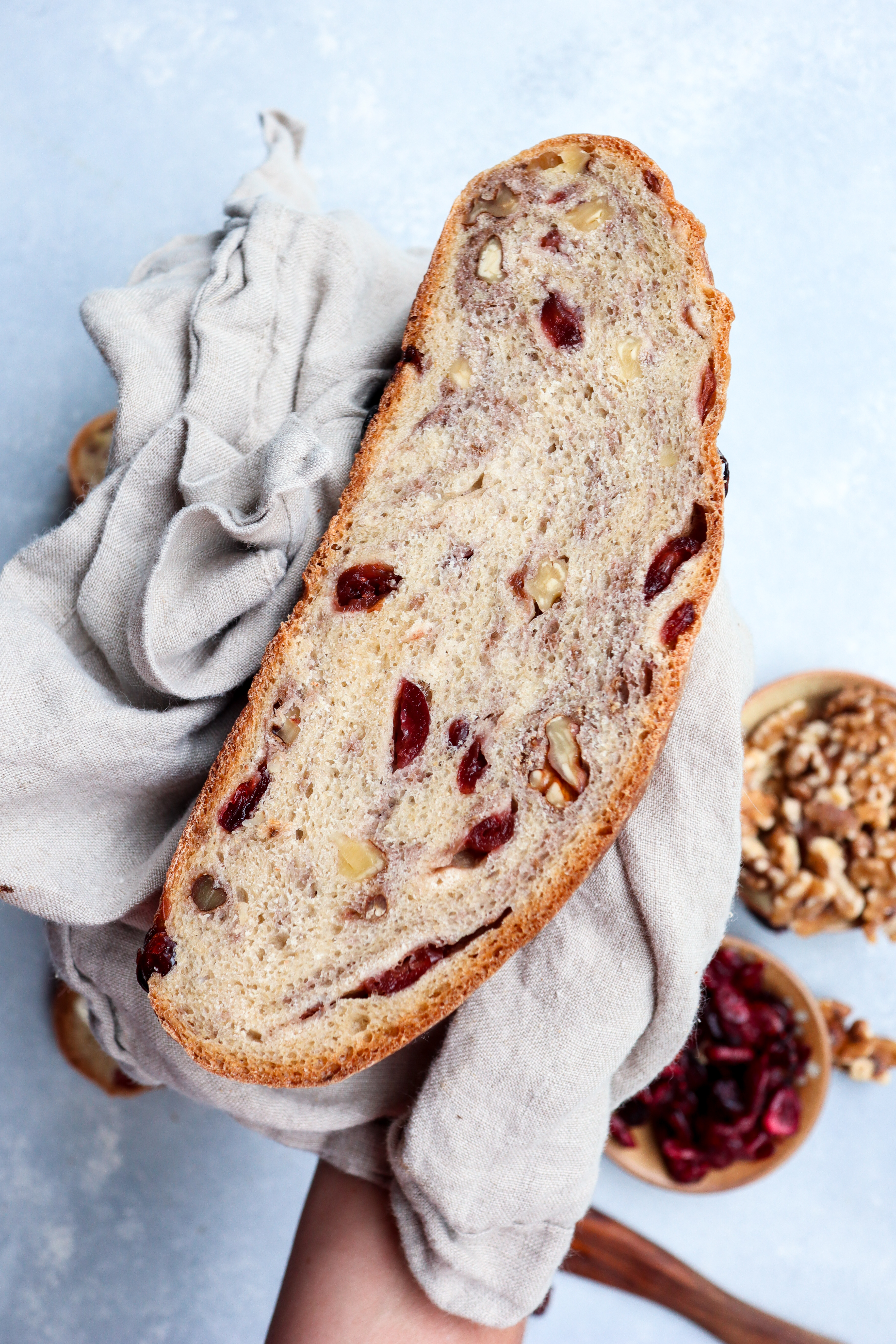 whole grain cranberry walnut bread // cait's plate
