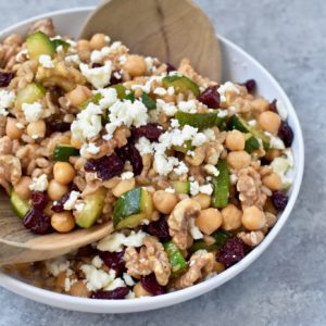 protein-packed summer farro salad // cait's plate