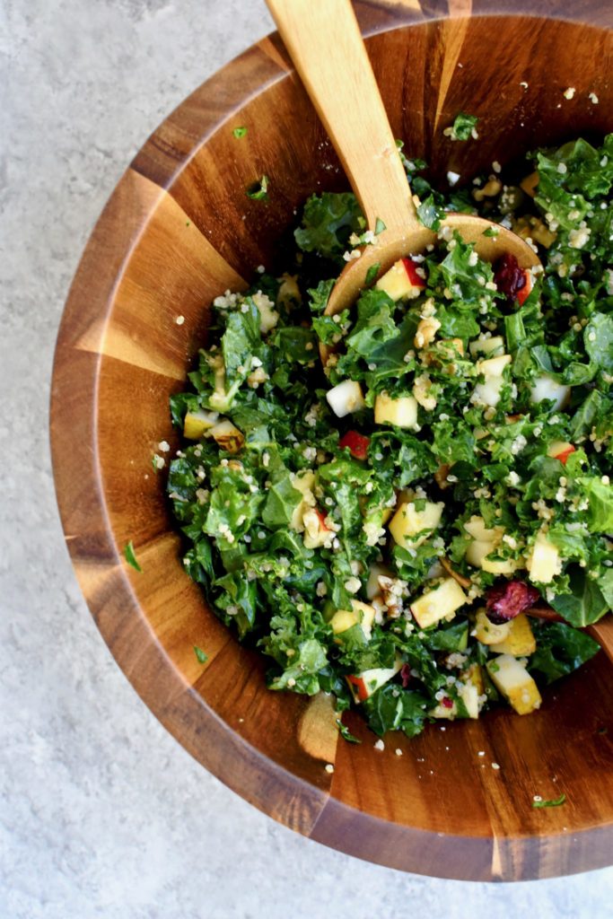 winter kale, quinoa, fruit & nut salad // cait's plate