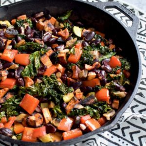 rainbow vegan breakfast hash // cait's plate