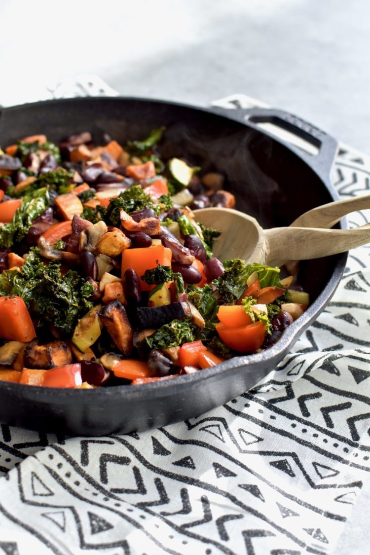 rainbow vegan breakfast hash | cait's plate