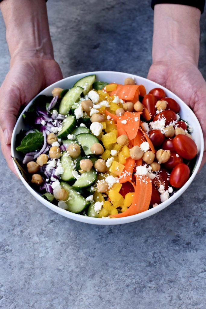 chickpea & feta rainbow salad | cait's plate