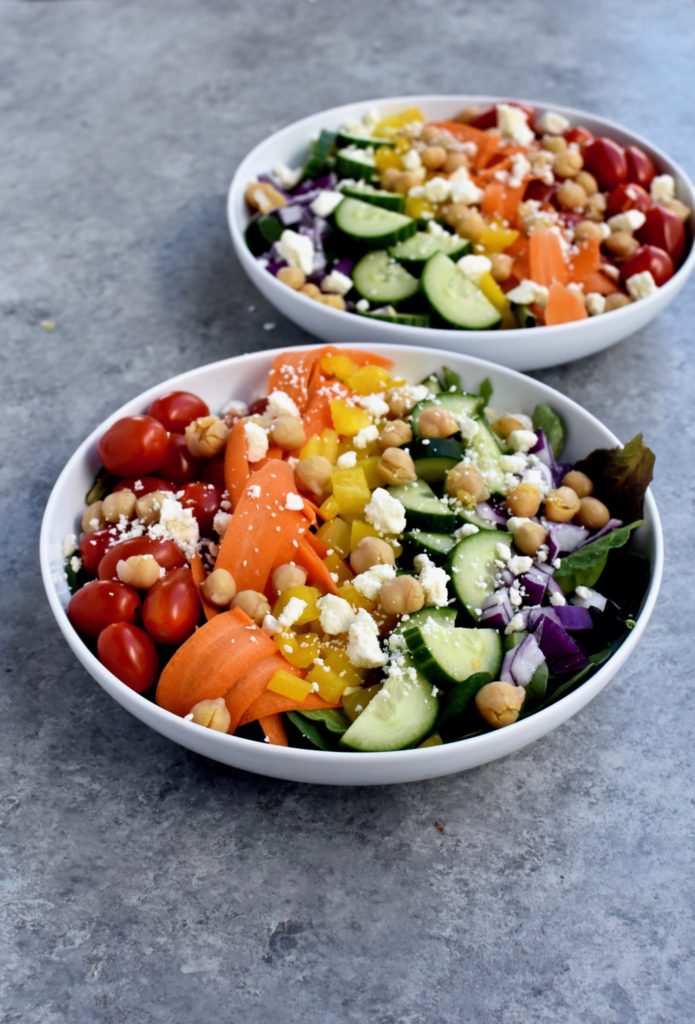 chickpea & feta rainbow salad | cait's plate