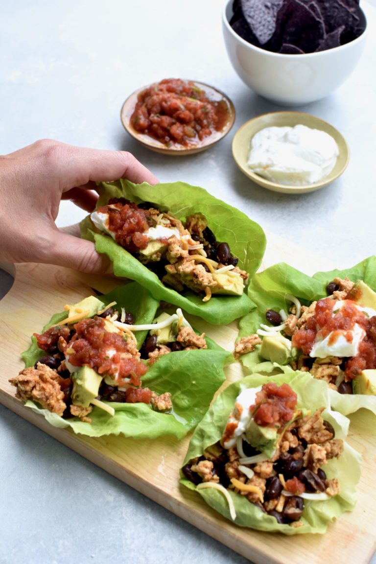 chicken taco lettuce cups | cait's plate