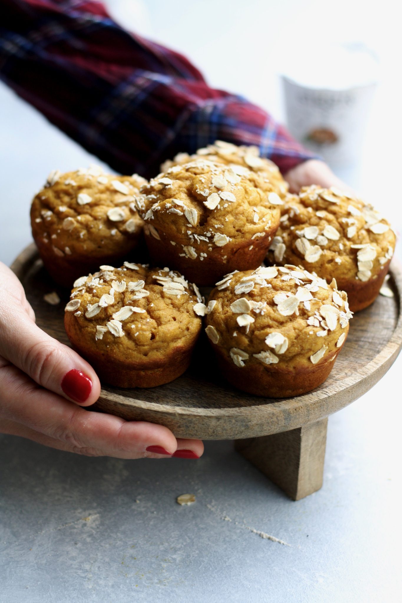 whole grain pumpkin spice banana muffins // cait's plate