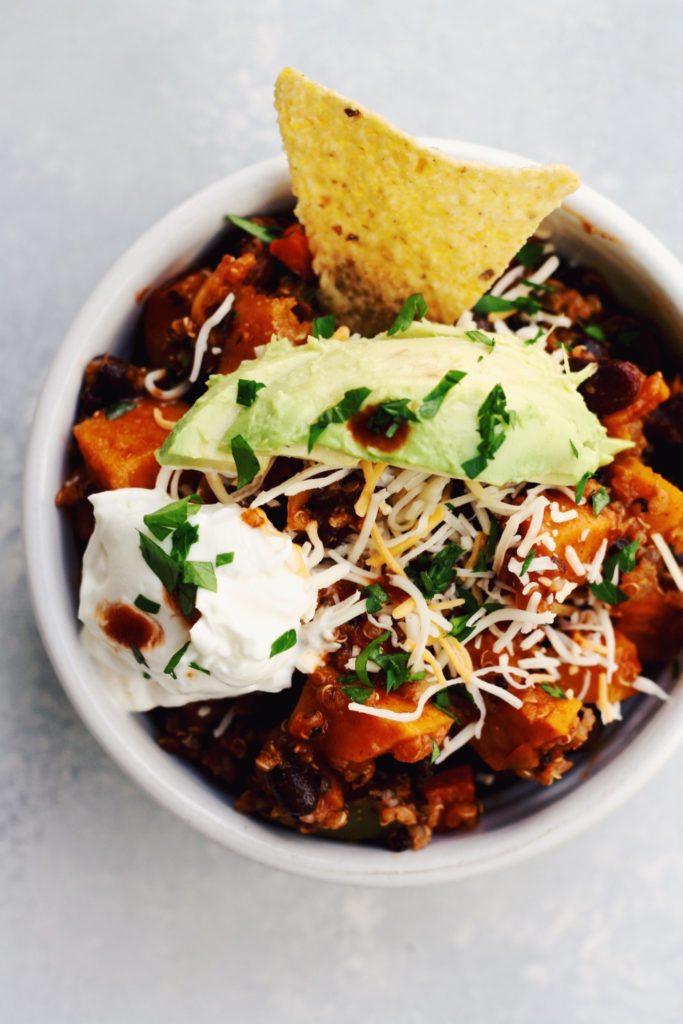 instant pot veggie chili | cait's plate