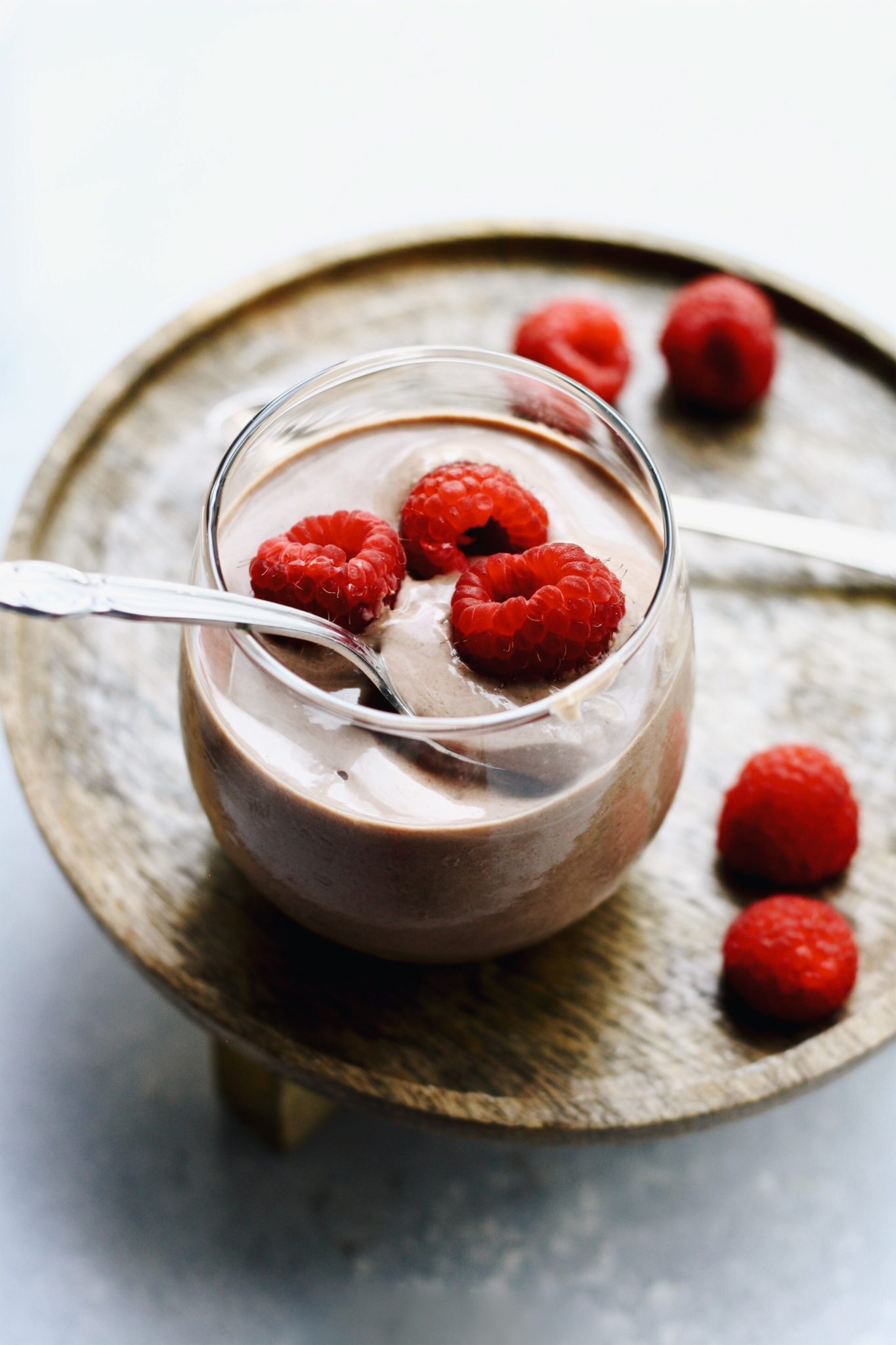 easy chocolate yogurt mousse // cait's plate