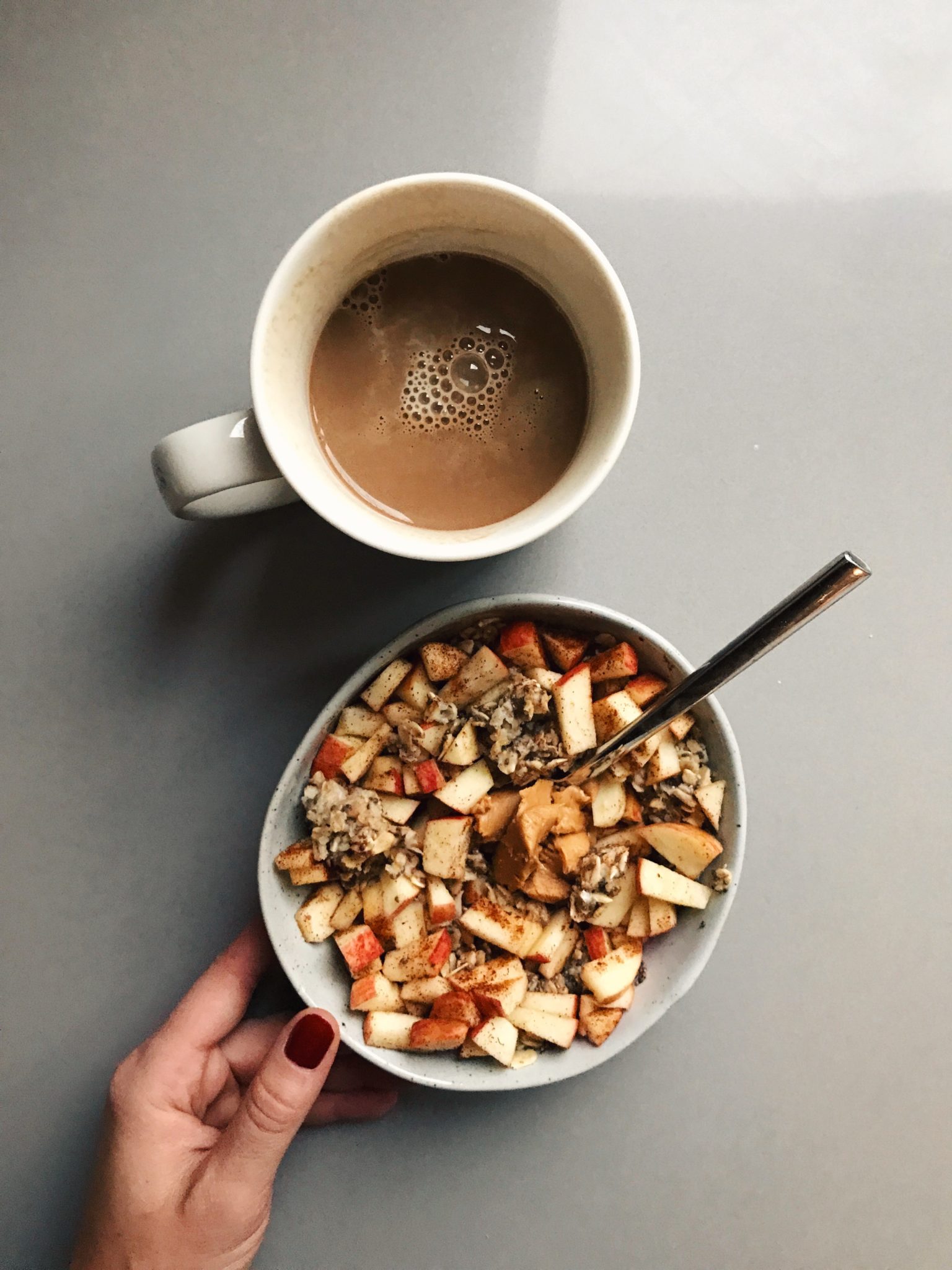 Peanut Butter Apple Chia Seed Oatmeal Cait S Plate