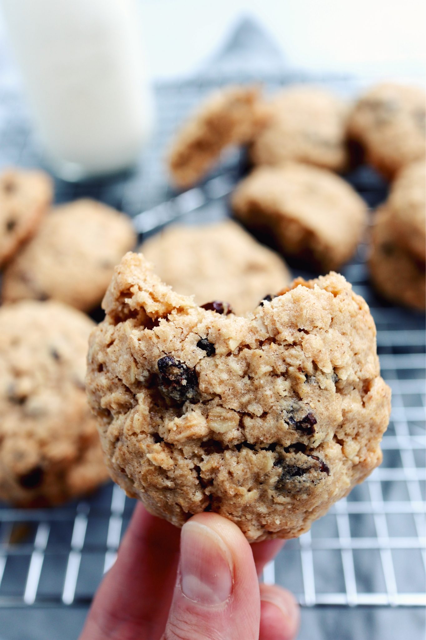 thick and chewy oatmeal raisin cookies // cait's plate