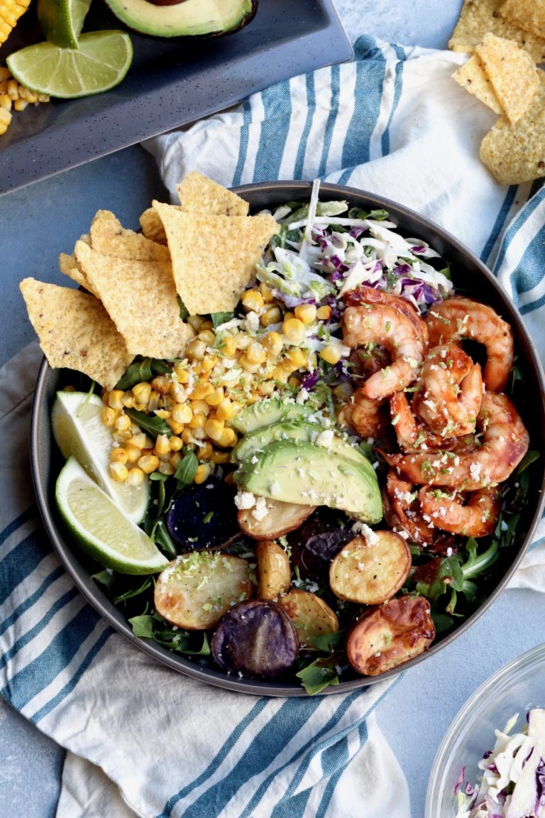 bbq shrimp bowls | cait's plate