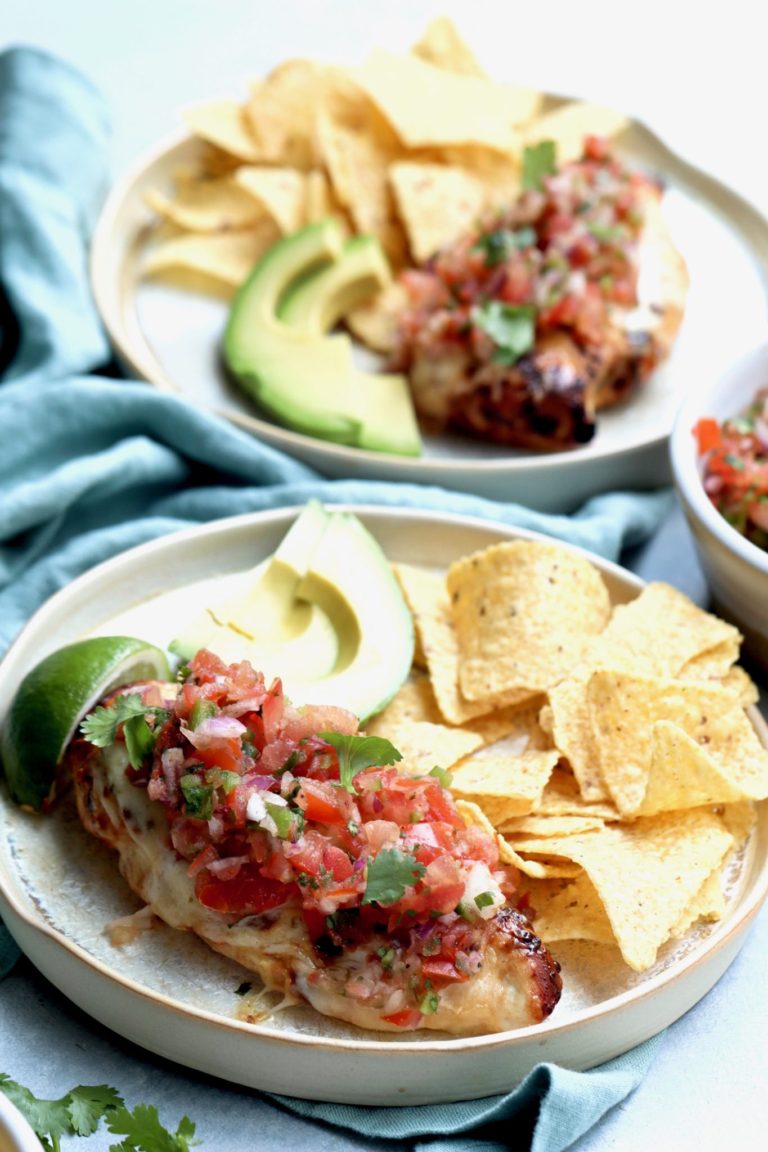 honey mustard pepperjack chicken with fresh pico de gallo | cait's plate