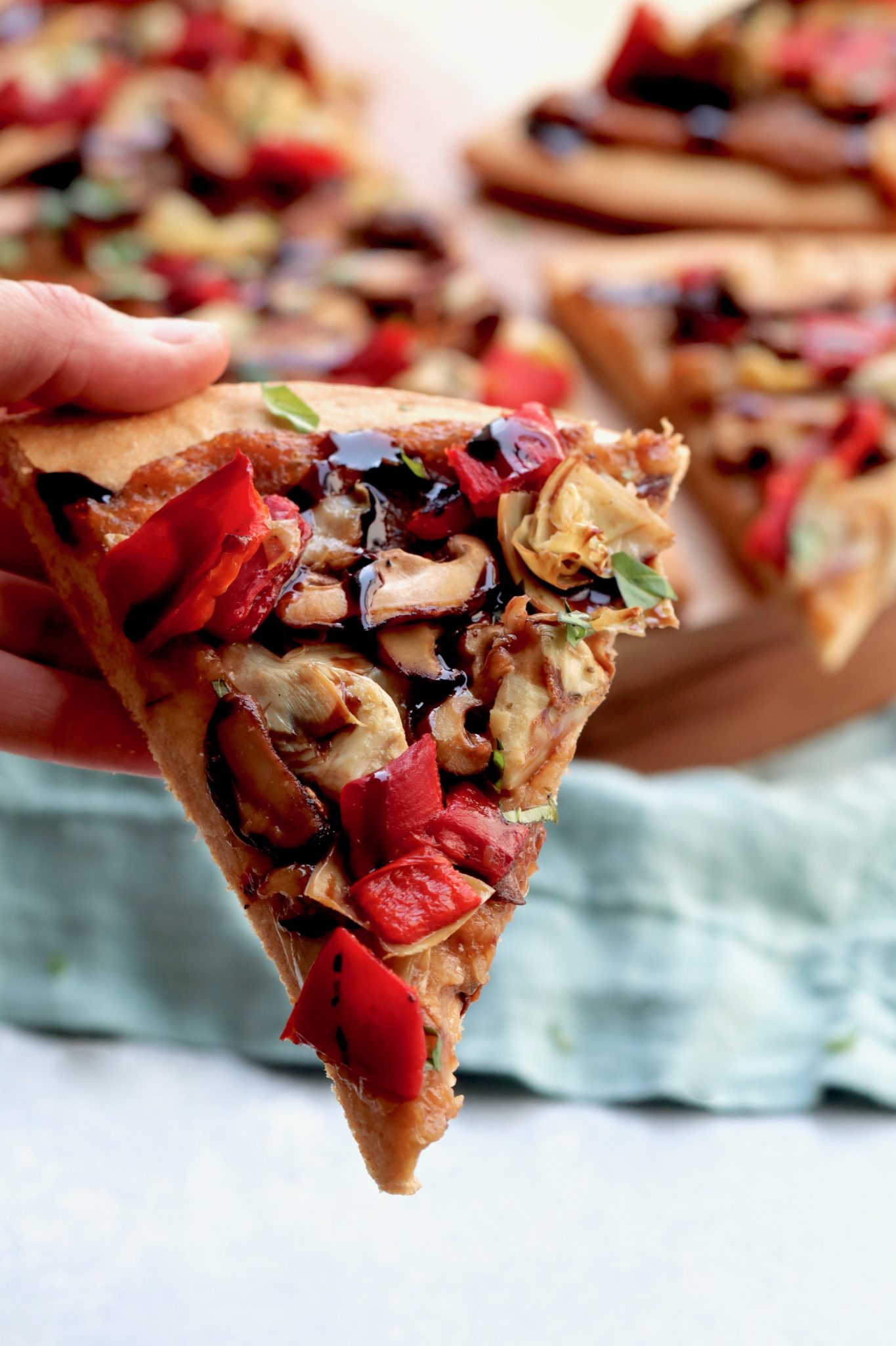 vegan roasted vegetable pizza (aka - my take on amy's) // cait's plate