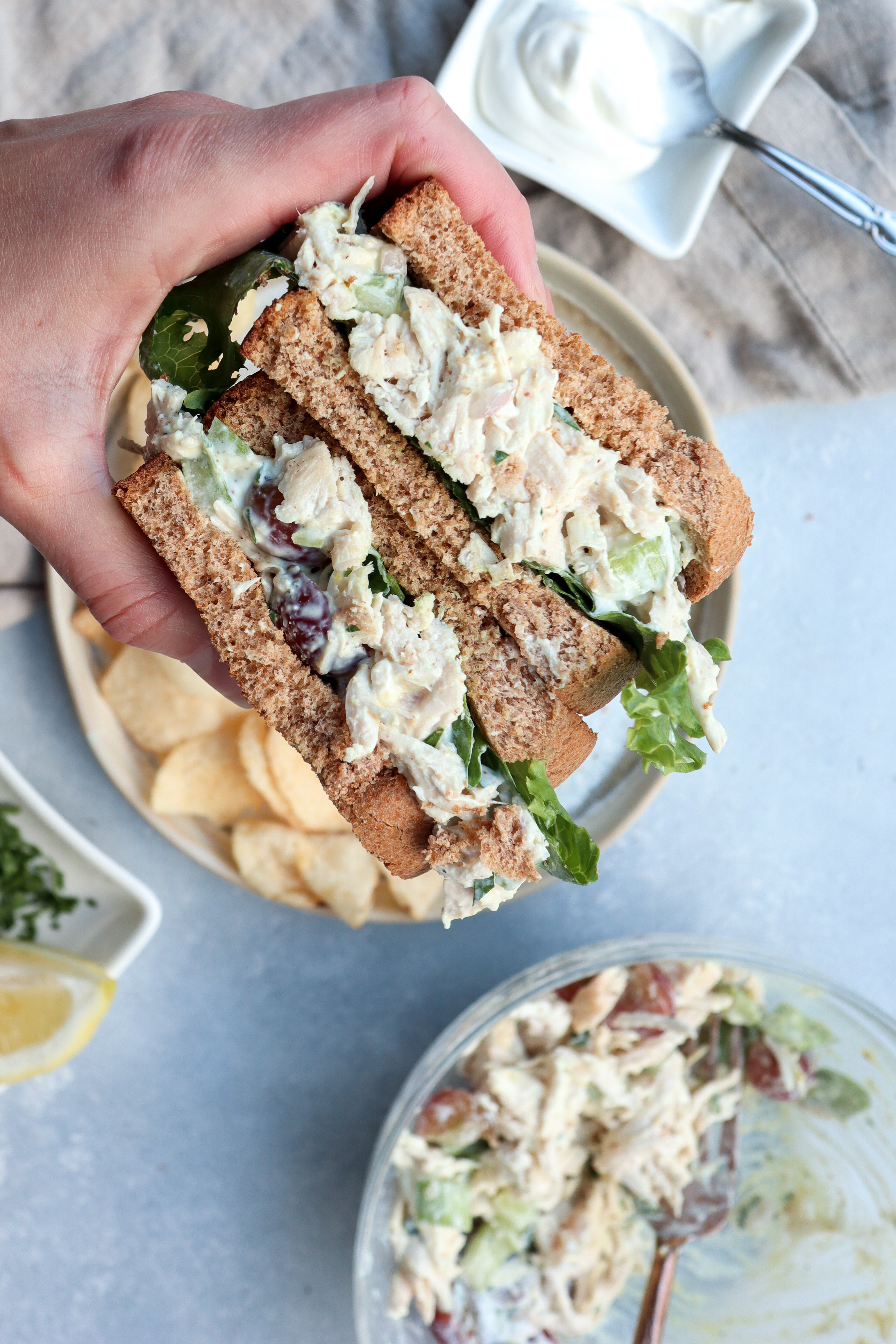 easy chicken salad // cait's plate