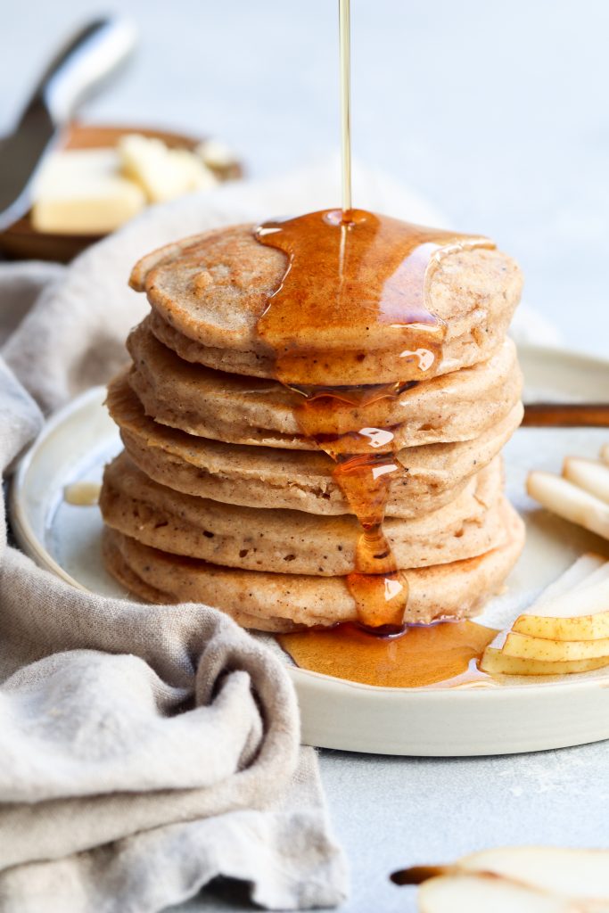 whole grain spiced pear pancakes | cait's plate