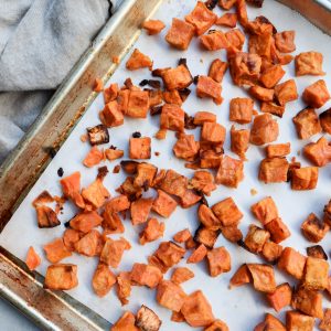 simple roasted sweet potatoes // cait's plate