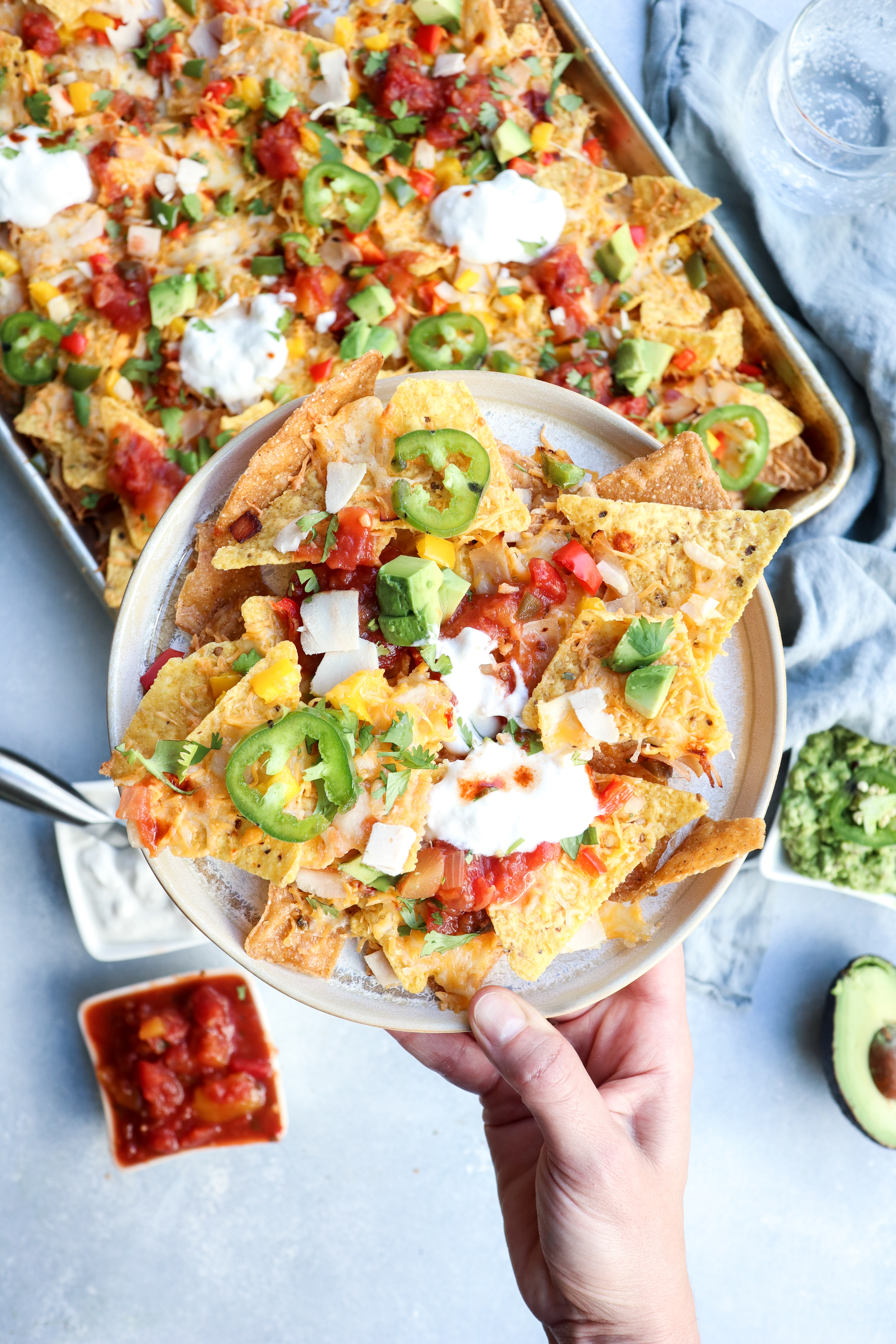 aloha sheet pan nachos // cait's plate