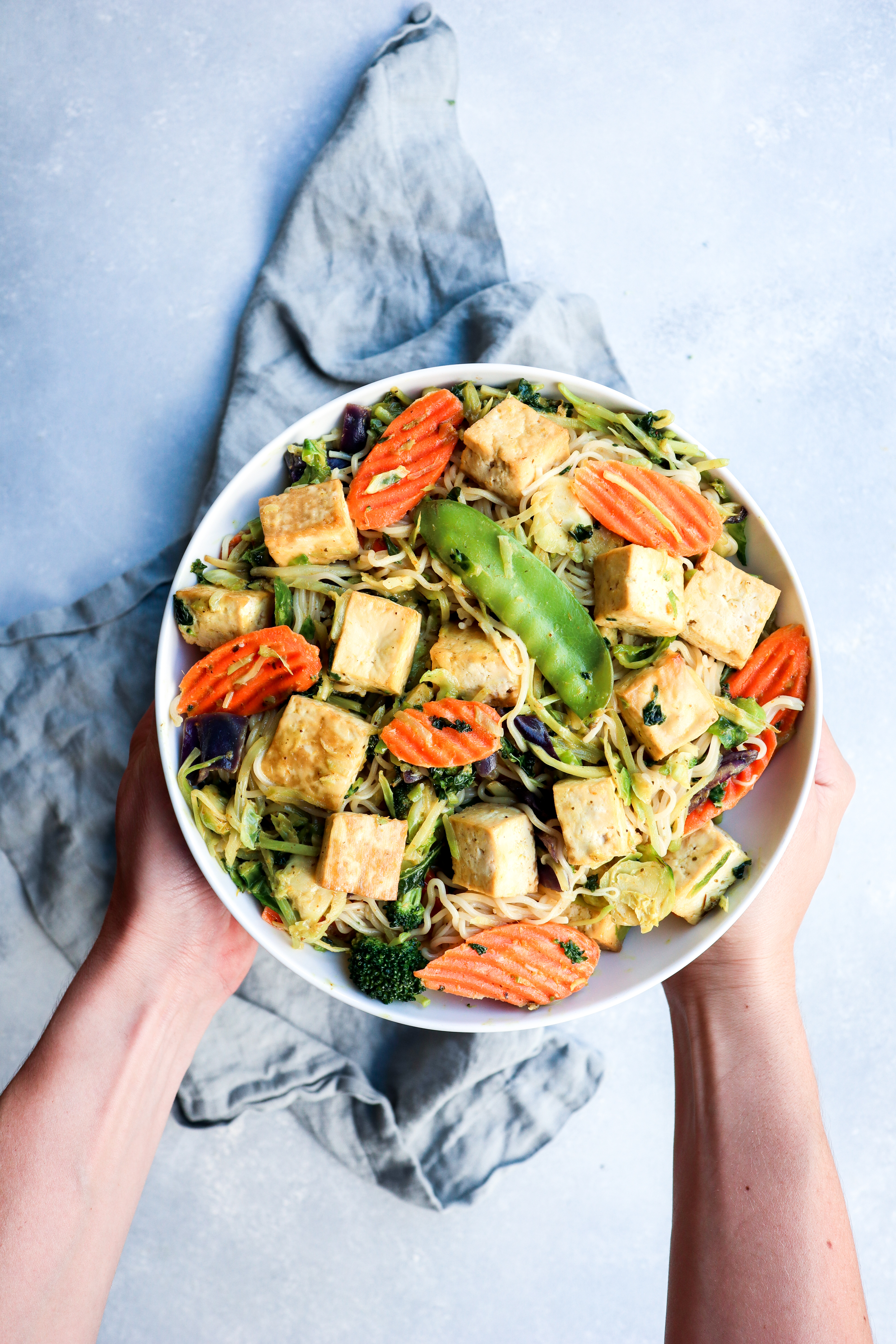 coconut curry & tofu ramen noodle bowl // cait's plate