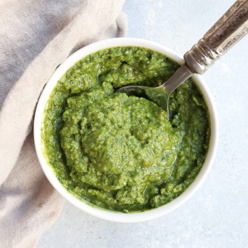 5-minute spinach walnut pesto | cait's plate